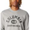 imageColumbia Mens Trek CrewColm Grey Hthr  College Life Graphic
