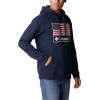 imageColumbia Mens Trek Graphic HoodieCollegiate NavyUs Flag Stamp
