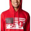 imageColumbia Mens Trek Graphic HoodieMountain RedUs Hood Flag