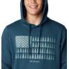imageColumbia Mens Trek Graphic HoodieNight Wave  Treeline Flag Graphic