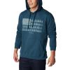imageColumbia Mens Trek Graphic HoodieNight Wave  Treeline Flag Graphic
