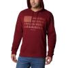 imageColumbia Mens Trek Graphic HoodieRed Jasper  Treeline Flag Graphic