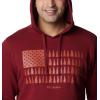 imageColumbia Mens Trek Graphic HoodieRed Jasper  Treeline Flag Graphic