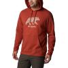 imageColumbia Mens Trek Graphic HoodieWarp Red  Bearly Checkered Peaks Graphic