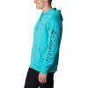 imageColumbia Mens Trek HoodieBright Aqua HeatherCsc Sleeve Logo