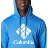 imageColumbia Mens Trek HoodieBright Indigo HeatherCsc Stacked Logo
