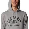 imageColumbia Mens Trek HoodieColm Grey Heather  College Life Graphic