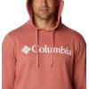imageColumbia Mens Trek HoodieDark CoralCsc Stacked Logo