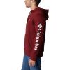 imageColumbia Mens Trek HoodieRed JasperCsc Sleeve Logo