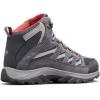 imageColumbia Womens Crestwood Mid Waterproof Hiking BootGraphiteDaredevil