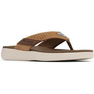 imageColumbia Mens PFG Boatside Flip Lea SandalDark TruffleElk