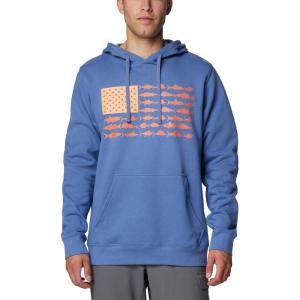imageColumbia Mens PFG Fish Flag Ii HoodieBluebellFaded Peach Usa