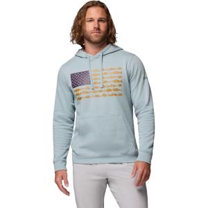 imageColumbia Mens PFG Fish Flag Ii HoodieCrushed BlueWhite Usa
