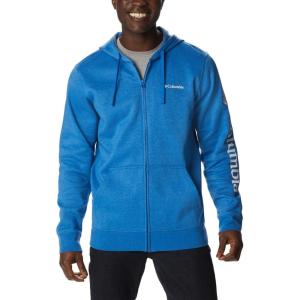 imageColumbia Mens Trek Full Zip HoodieBright Indigo HeatherCsc Sleeve Logo