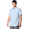 imageColumbia Mens Big ampamp Tall Rapid Rivers Novelty Short SleeveRipple Blue Diamond Dobby Chambray