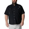 imageColumbia Mens Big and Powerful Bahama Ii UPF 30 Short Sleeve Fishing JerseyBlackRealtree Edge
