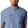 imageColumbia Mens Big and Powerful Bahama Ii UPF 30 Short Sleeve Fishing JerseyBluestone