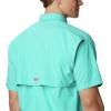 imageColumbia Mens Big and Powerful Bahama Ii UPF 30 Short Sleeve Fishing JerseyBright Aqua