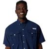 imageColumbia Mens Big and Powerful Bahama Ii UPF 30 Short Sleeve Fishing JerseyCollegiate Navy