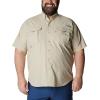 imageColumbia Mens Big and Powerful Bahama Ii UPF 30 Short Sleeve Fishing JerseyFossilRealtree Edge
