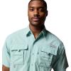 imageColumbia Mens Big and Powerful Bahama Ii UPF 30 Short Sleeve Fishing JerseyMisty Jade