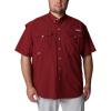 imageColumbia Mens Big and Powerful Bahama Ii UPF 30 Short Sleeve Fishing JerseyRed Jasper