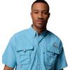 imageColumbia Mens Big and Powerful Bahama Ii UPF 30 Short Sleeve Fishing JerseyVintage Blue