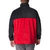 imageColumbia Mens BigTall Extended Big Steens Mountain Full Zip 20 Fleece JacketBlackMountain Red