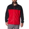 imageColumbia Mens BigTall Extended Big Steens Mountain Full Zip 20 Fleece JacketBlackMountain Red