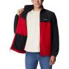 imageColumbia Mens BigTall Extended Big Steens Mountain Full Zip 20 Fleece JacketBlackMountain Red