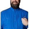 imageColumbia Mens PFG Tamiami II UPF 40 Long Sleeve Fishing ShirtVivid Blue