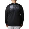 imageColumbia Mens PFG Terminal Tackle Fish Flag Long Sleeve Fishing ShirtBlackGraphite