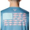 imageColumbia Mens PFG Terminal Tackle Fish Flag Long Sleeve Fishing ShirtCanyon BlueGulf Stream Inshore Slam