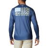 imageColumbia Mens PFG Terminal Tackle Fish Flag Long Sleeve Fishing ShirtCarbonSunlit