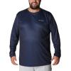 imageColumbia Mens PFG Terminal Tackle Fish Flag Long Sleeve Fishing ShirtCollegiate NavyRed Spark