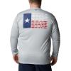 imageColumbia Mens PFG Terminal Tackle Fish Flag Long Sleeve Fishing ShirtCool GreyTx Fish