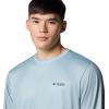 imageColumbia Mens PFG Terminal Tackle Fish Flag Long Sleeve Fishing ShirtCrushed BlueLemon Wash Inshore Slam