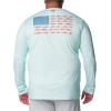 imageColumbia Mens PFG Terminal Tackle Fish Flag Long Sleeve Fishing ShirtIcy MornCanyon Blue