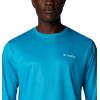 imageColumbia Mens PFG Terminal Tackle Fish Flag Long Sleeve Fishing ShirtOcean BlueColl Navy Offshore Slam