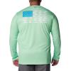 imageColumbia Mens PFG Terminal Tackle Fish Flag Long Sleeve Fishing ShirtOcean MintOcean Blue Offshore Slam