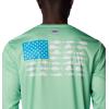 imageColumbia Mens PFG Terminal Tackle Fish Flag Long Sleeve Fishing ShirtOcean MintOcean Blue Offshore Slam