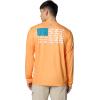 imageColumbia Mens PFG Terminal Tackle Fish Flag Long Sleeve Fishing ShirtSummer OrangeWhite Offshore Slam