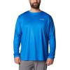 imageColumbia Mens PFG Terminal Tackle Fish Flag Long Sleeve Fishing ShirtVivid BlueFl Fish