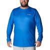 imageColumbia Mens PFG Terminal Tackle Fish Flag Long Sleeve Fishing ShirtVivid BlueWhite