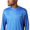 imageColumbia Mens PFG Terminal Tackle Fish Flag Long Sleeve Fishing ShirtVivid BlueWhite
