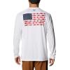 imageColumbia Mens PFG Terminal Tackle Fish Flag Long Sleeve Fishing ShirtWhiteCollegiate Navy
