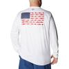 imageColumbia Mens PFG Terminal Tackle Fish Flag Long Sleeve Fishing ShirtWhiteCollegiate Navy