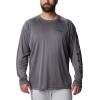 imageColumbia Mens PFG Terminal Tackle Long Sleeve ShirtCity GreyBlack Logo