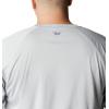 imageColumbia Mens PFG Terminal Tackle Long Sleeve ShirtCool GreyVivid Blue Logo