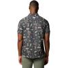 imageColumbia Mens PFG Uncharted Printed Short Sleeve ShirtShark Everglades